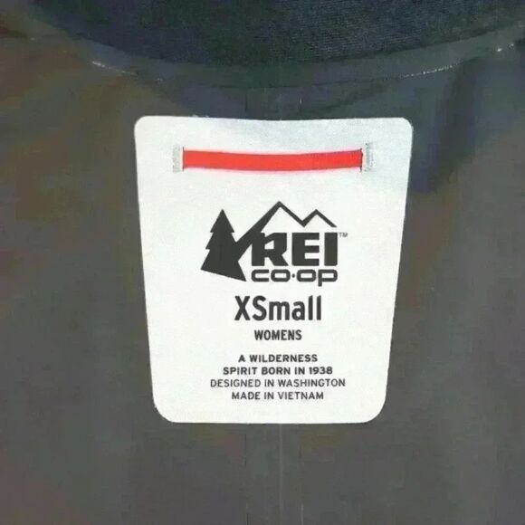 *RARE* REI Co-op White Gray Rainier Rain Jacket Zip Up Size XSmall - Picture 4 of 7